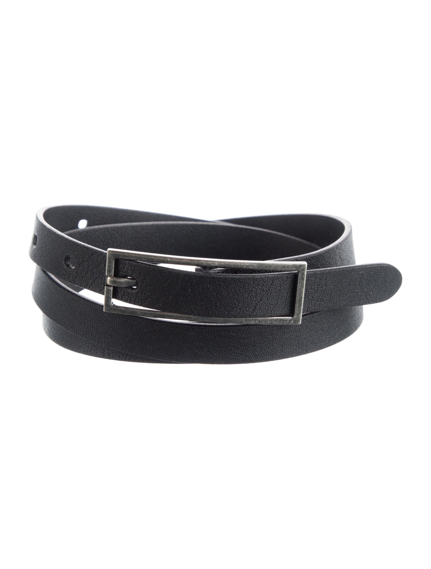 Saint Laurent Skinny Leather Belt