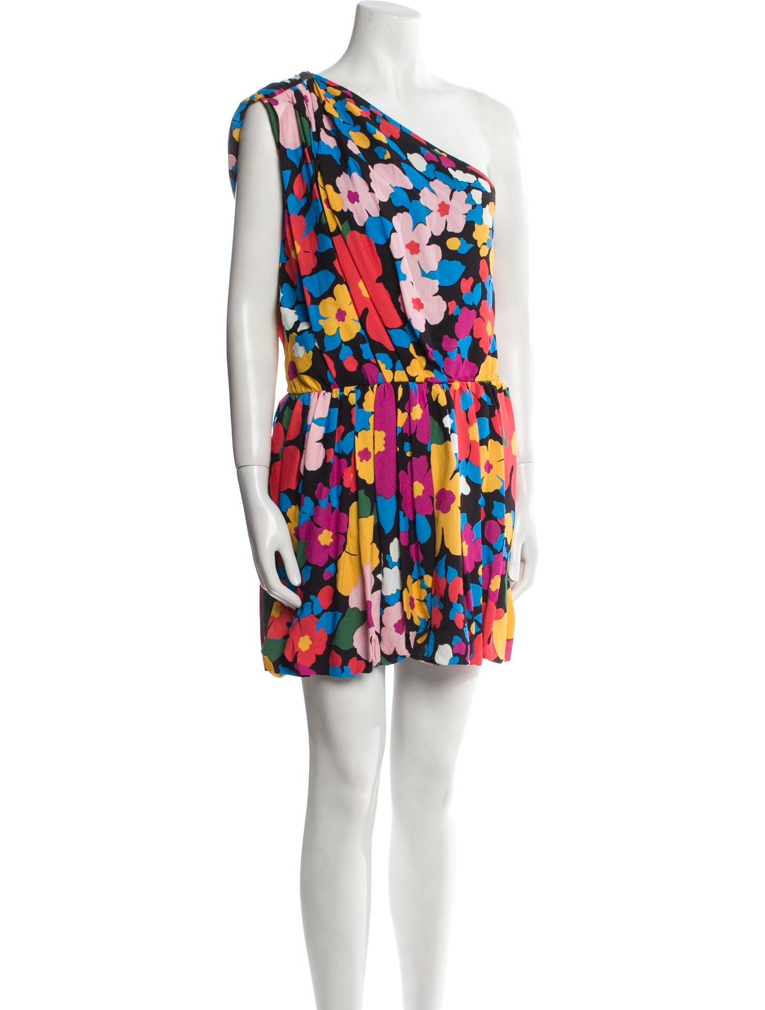 Saint Laurent Floral Print Mini Dress