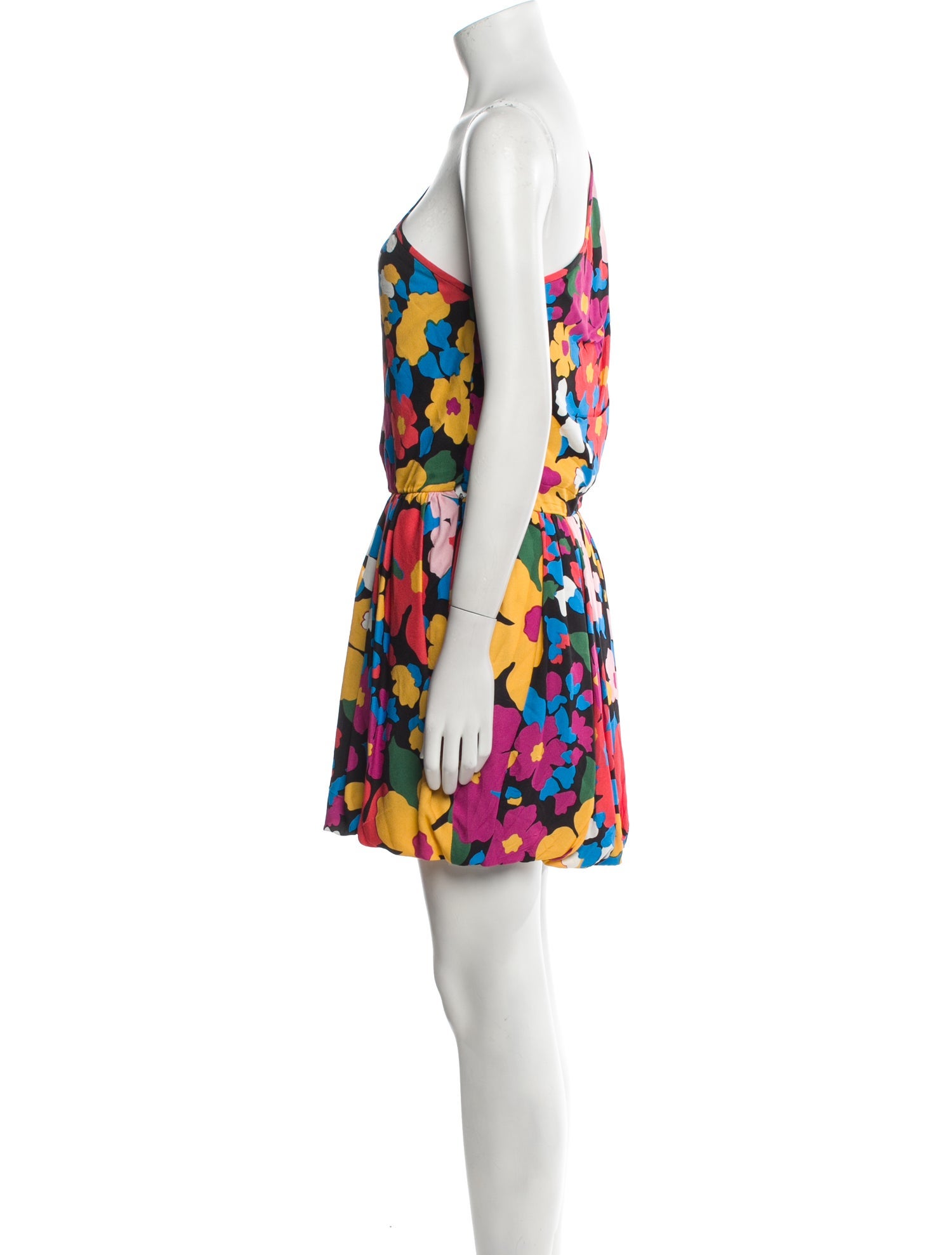 Saint Laurent Floral Print Mini Dress