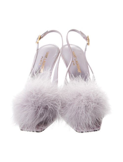 Saint Laurent Satin Slingback Sandals