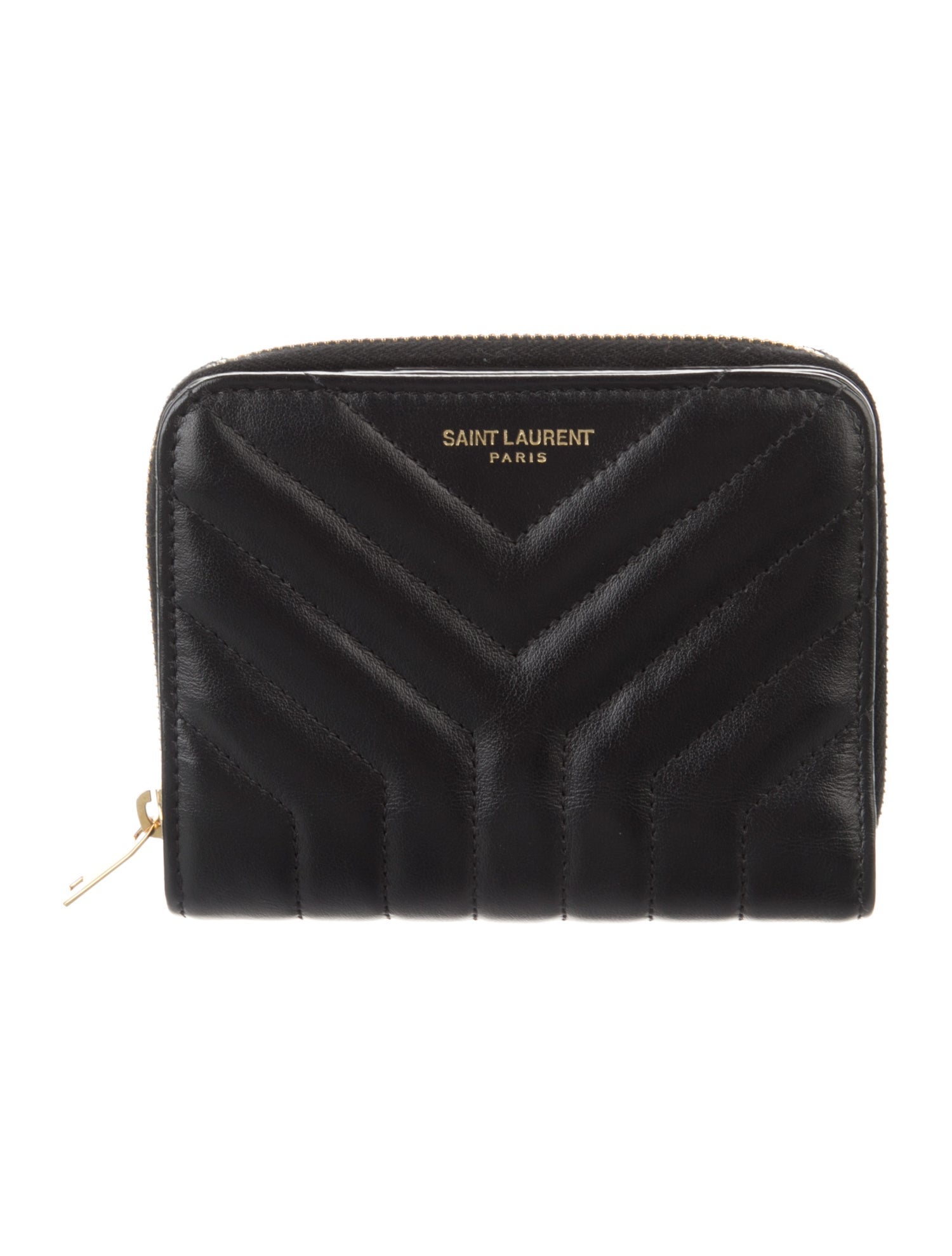 Saint Laurent 2021 Y-Quilt Matelassé Compact Wallet