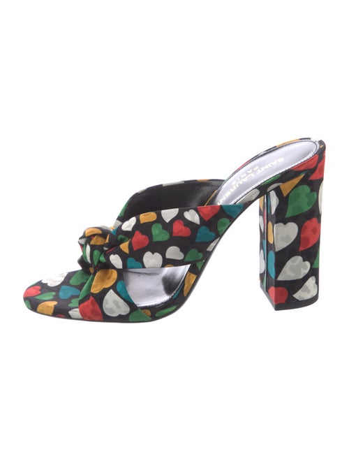 Saint Laurent Canvas Printed Slides