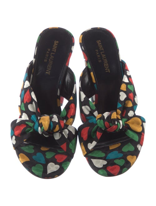 Saint Laurent Canvas Printed Slides