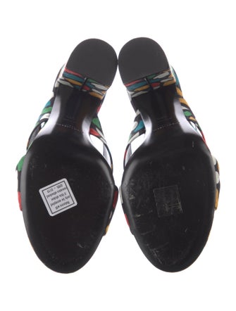 Saint Laurent Canvas Printed Slides