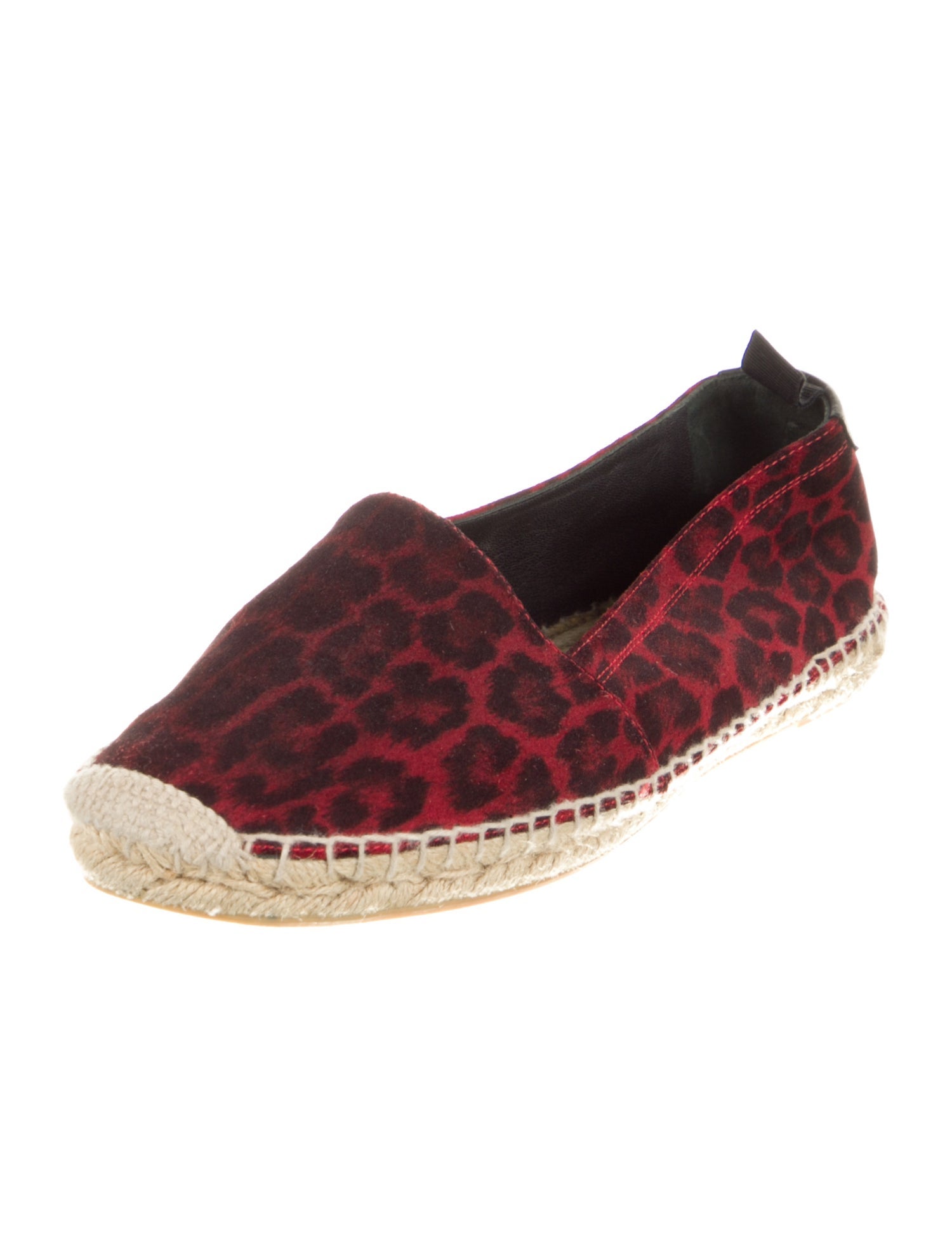 Saint Laurent Suede Animal Print Espadrilles