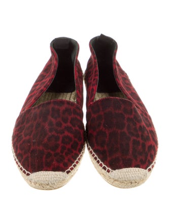 Saint Laurent Suede Animal Print Espadrilles