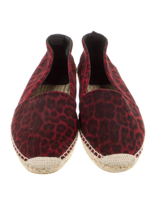 Saint Laurent Suede Animal Print Espadrilles
