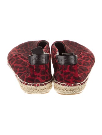 Saint Laurent Suede Animal Print Espadrilles