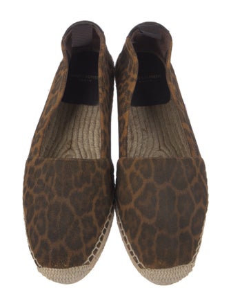 Saint Laurent Suede Animal Print Espadrilles