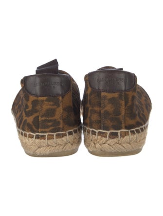 Saint Laurent Suede Animal Print Espadrilles