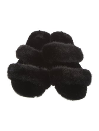 Saint Laurent Mink Slides