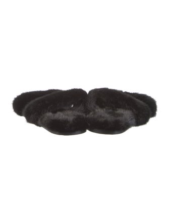 Saint Laurent Mink Slides
