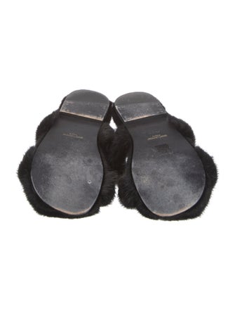 Saint Laurent Mink Slides