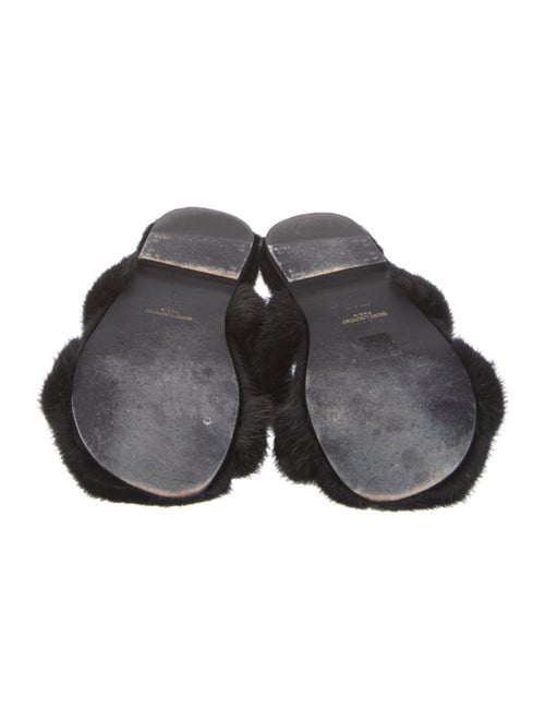 Saint Laurent Mink Slides