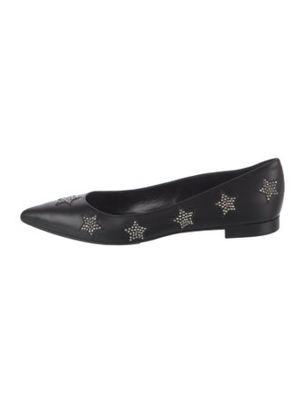 Saint Laurent Leather Printed Flats