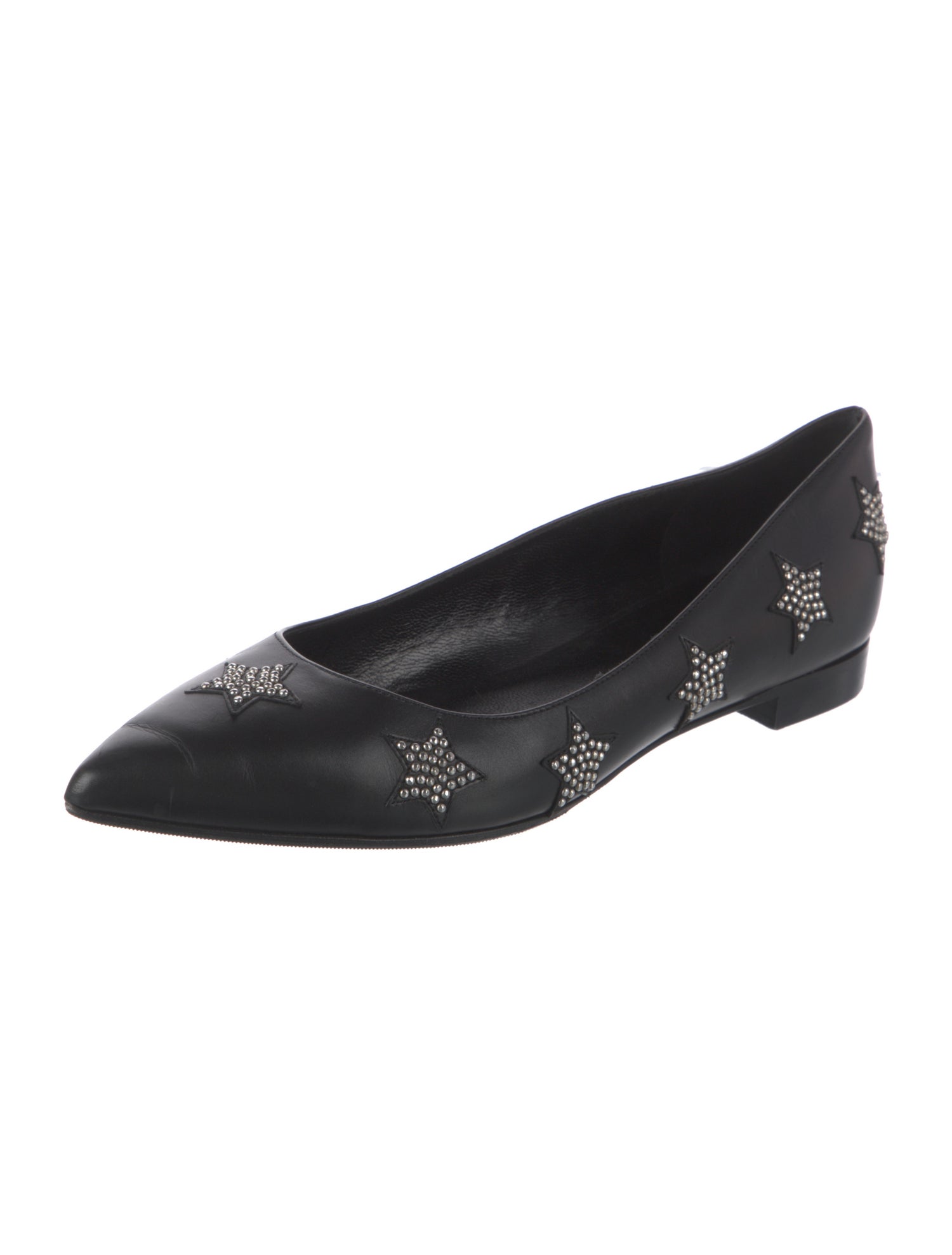 Saint Laurent Leather Printed Flats