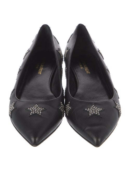 Saint Laurent Leather Printed Flats