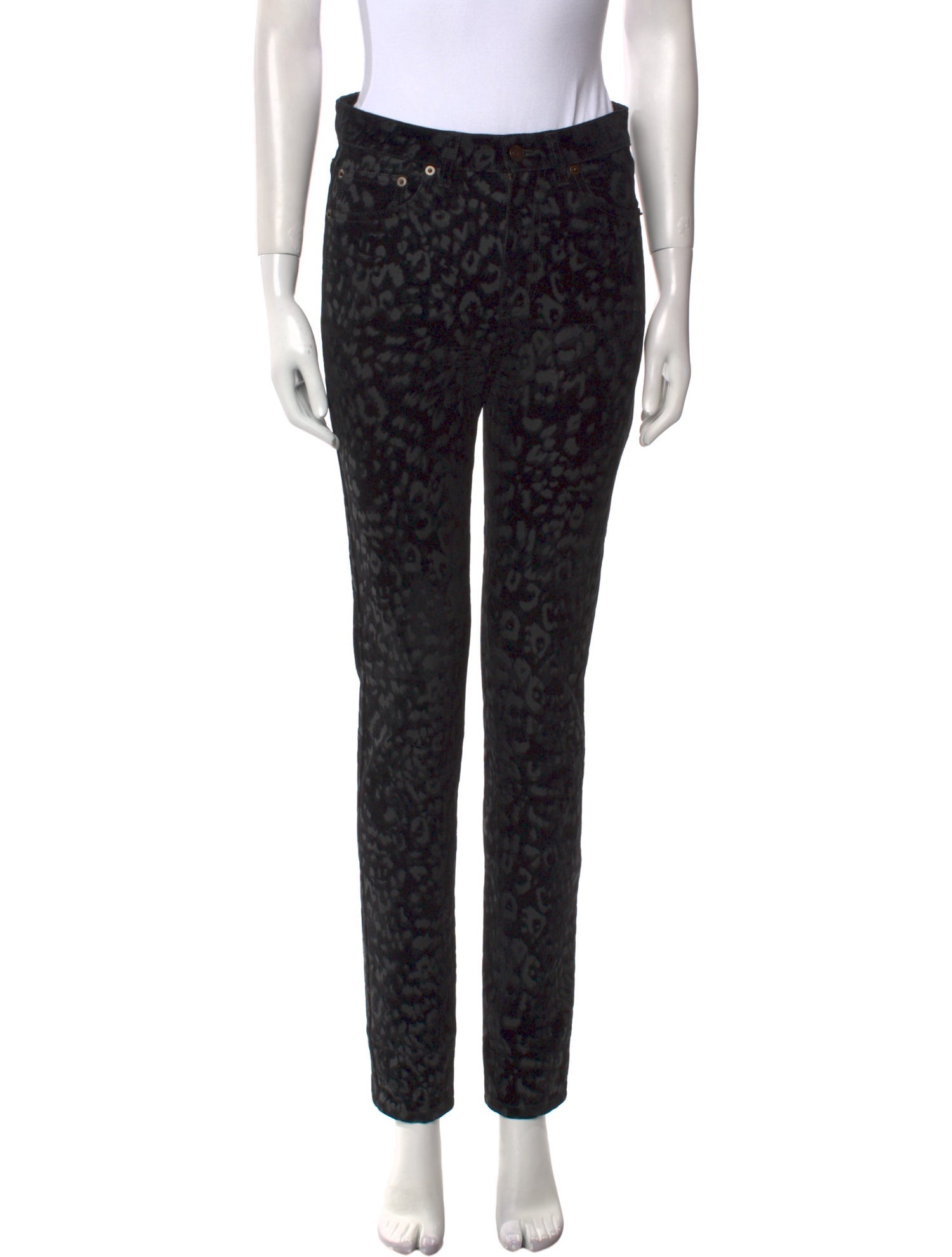 Saint Laurent Velvet Skinny Leg Pants