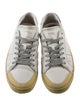 Saint Laurent Leather Glitter Accents Sneakers