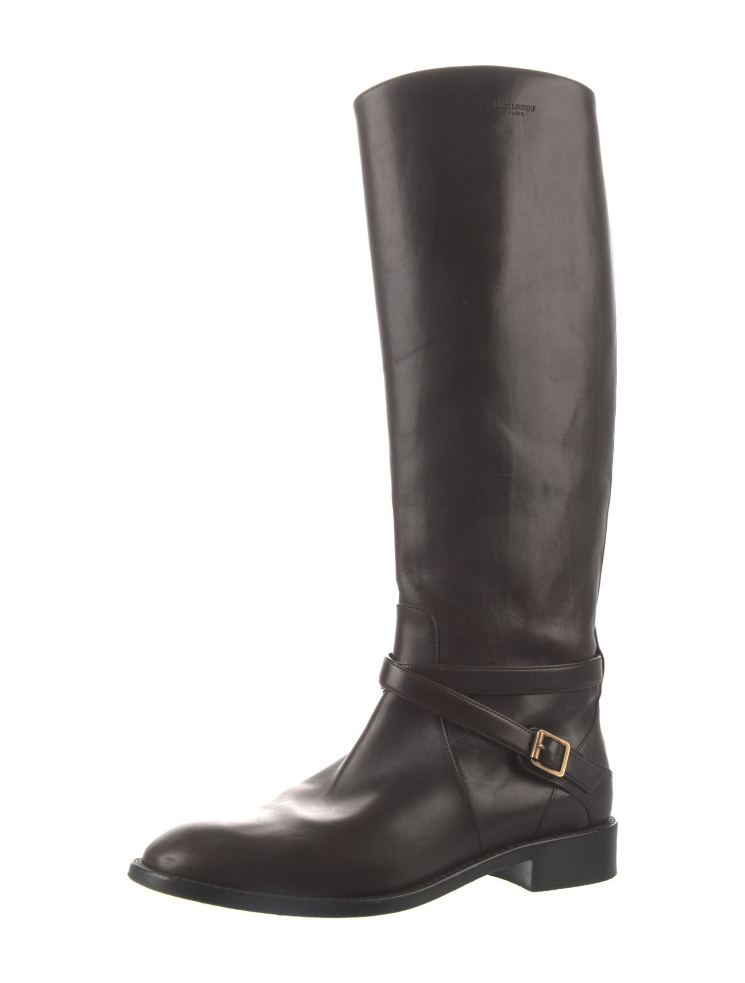 Saint Laurent Leather Riding Boots