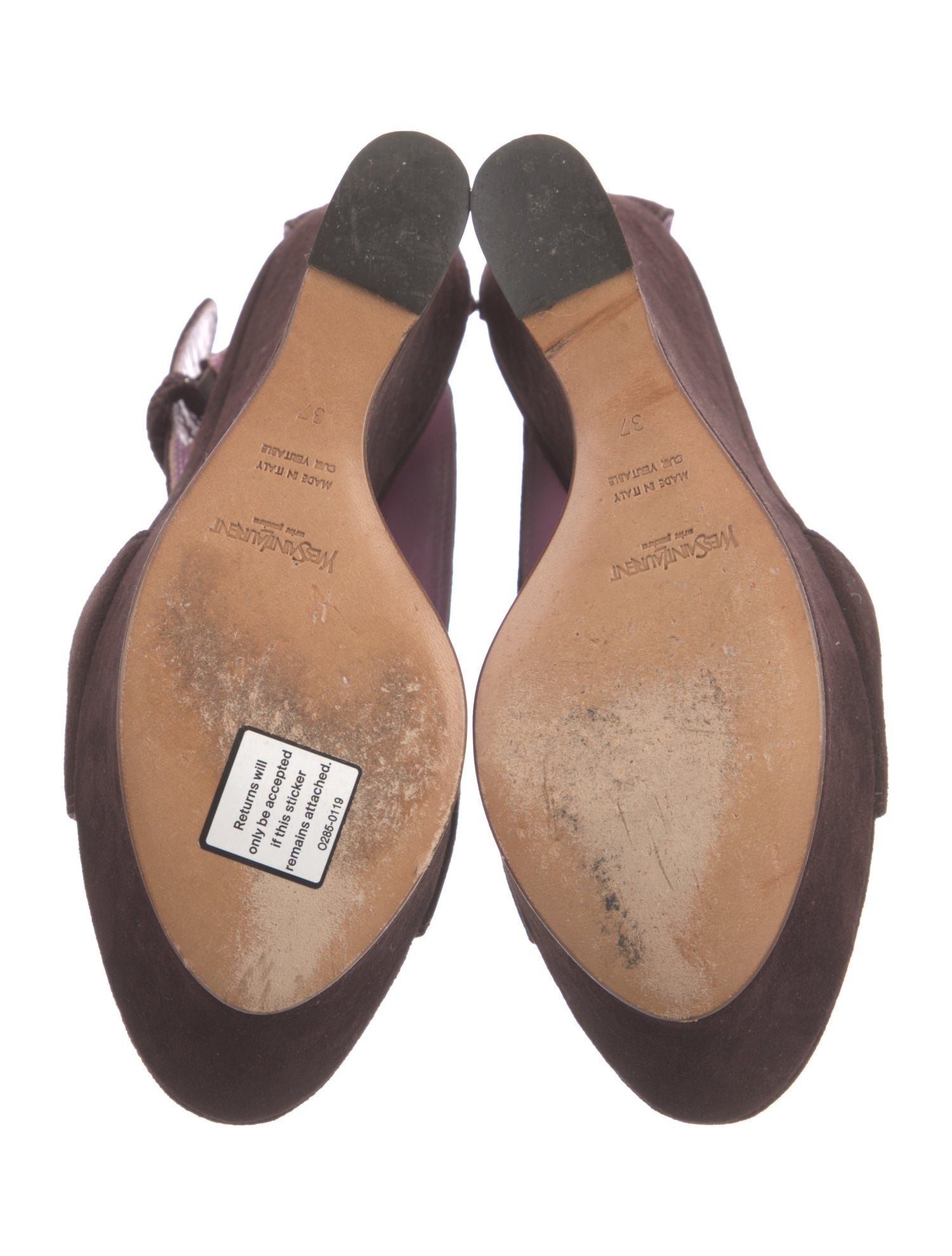 Saint Laurent Suede Slingback Sandals