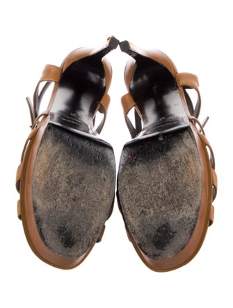 Saint Laurent Leather T-Strap Sandals