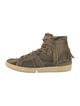 Saint Laurent Suede Camouflage Print Sneakers