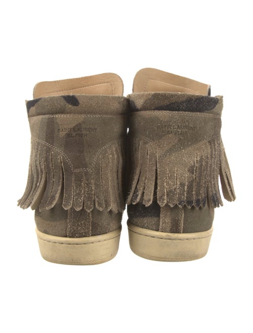 Saint Laurent Suede Camouflage Print Sneakers