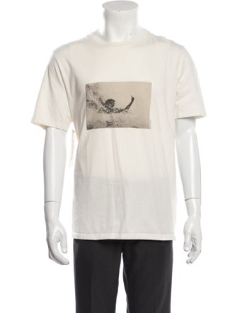 Saint Laurent Graphic Print Crew Neck T-Shirt