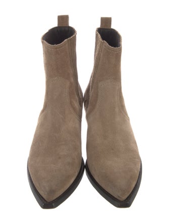 Saint Laurent Suede Western Boots