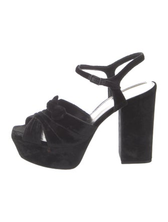 Saint Laurent Velvet Sandals