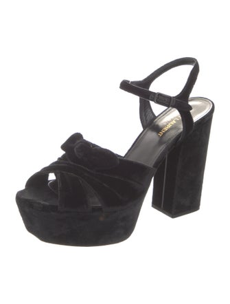 Saint Laurent Velvet Sandals