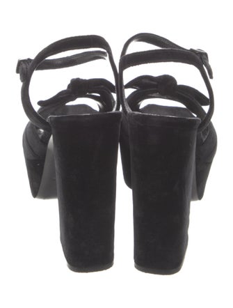 Saint Laurent Velvet Sandals