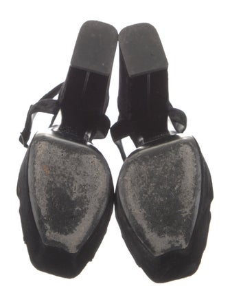 Saint Laurent Velvet Sandals