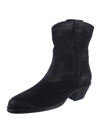 Saint Laurent Suede Western Boots
