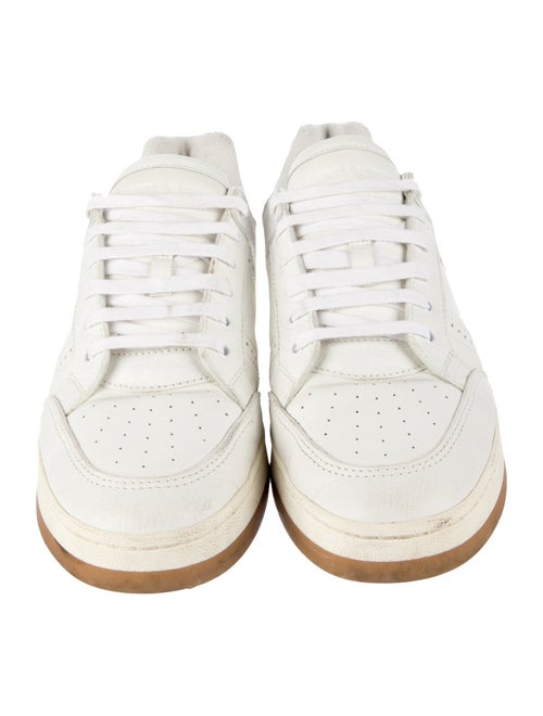 Saint Laurent Leather Lasercut Accents Sneakers