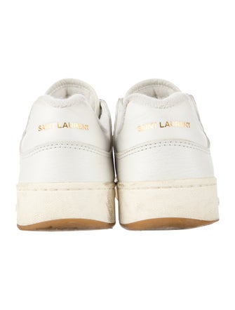 Saint Laurent Leather Lasercut Accents Sneakers