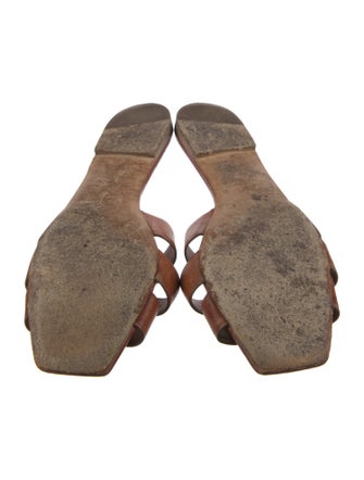 Saint Laurent Leather Slides