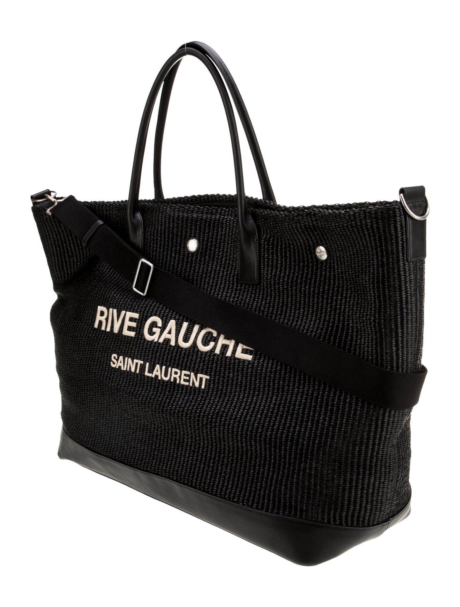 Saint Laurent ラヴァリエ 22ss Saint Laurent Raffia Rive Gauche Maxi 2023 - Totes, Handbags