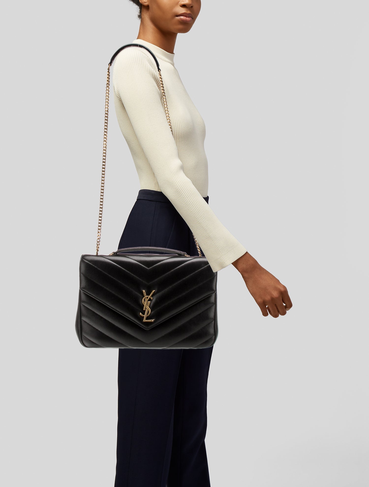 Saint Laurent Leather LouLou Small 2025 w/ Tags - Black