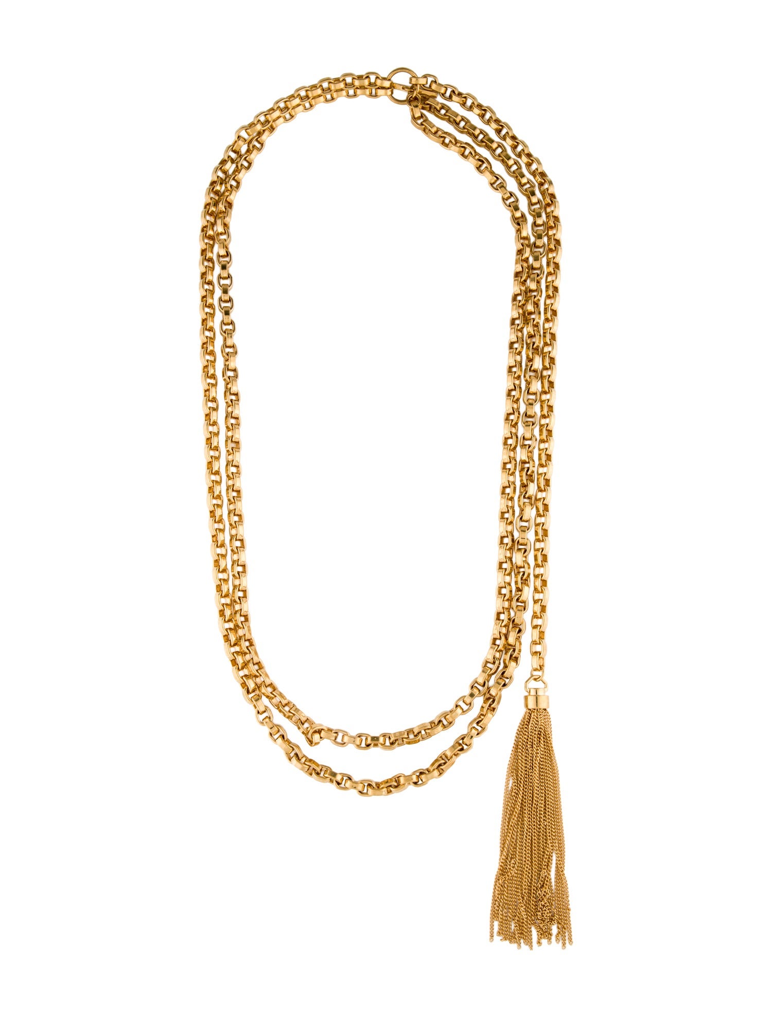 Saint Laurent Tassel Lavalier Necklace