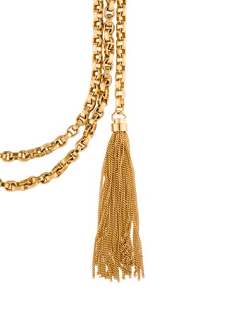 Saint Laurent Tassel Lavalier Necklace