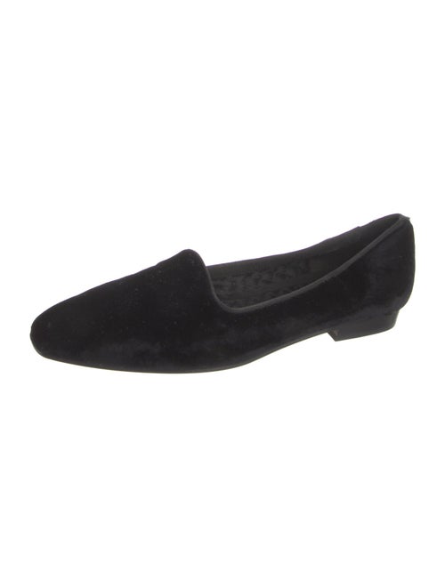 Saint Laurent Velvet Embroidered Accent Flats
