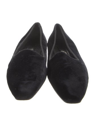 Saint Laurent Velvet Embroidered Accent Flats