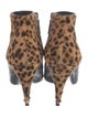 Saint Laurent Leather Animal Print Boots