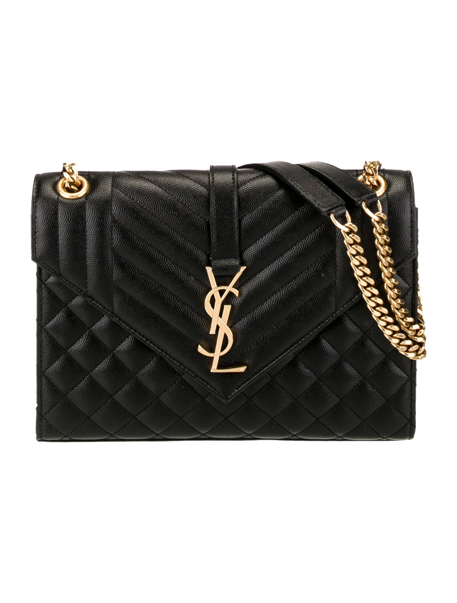 Saint Laurent Leather Envelope Medium