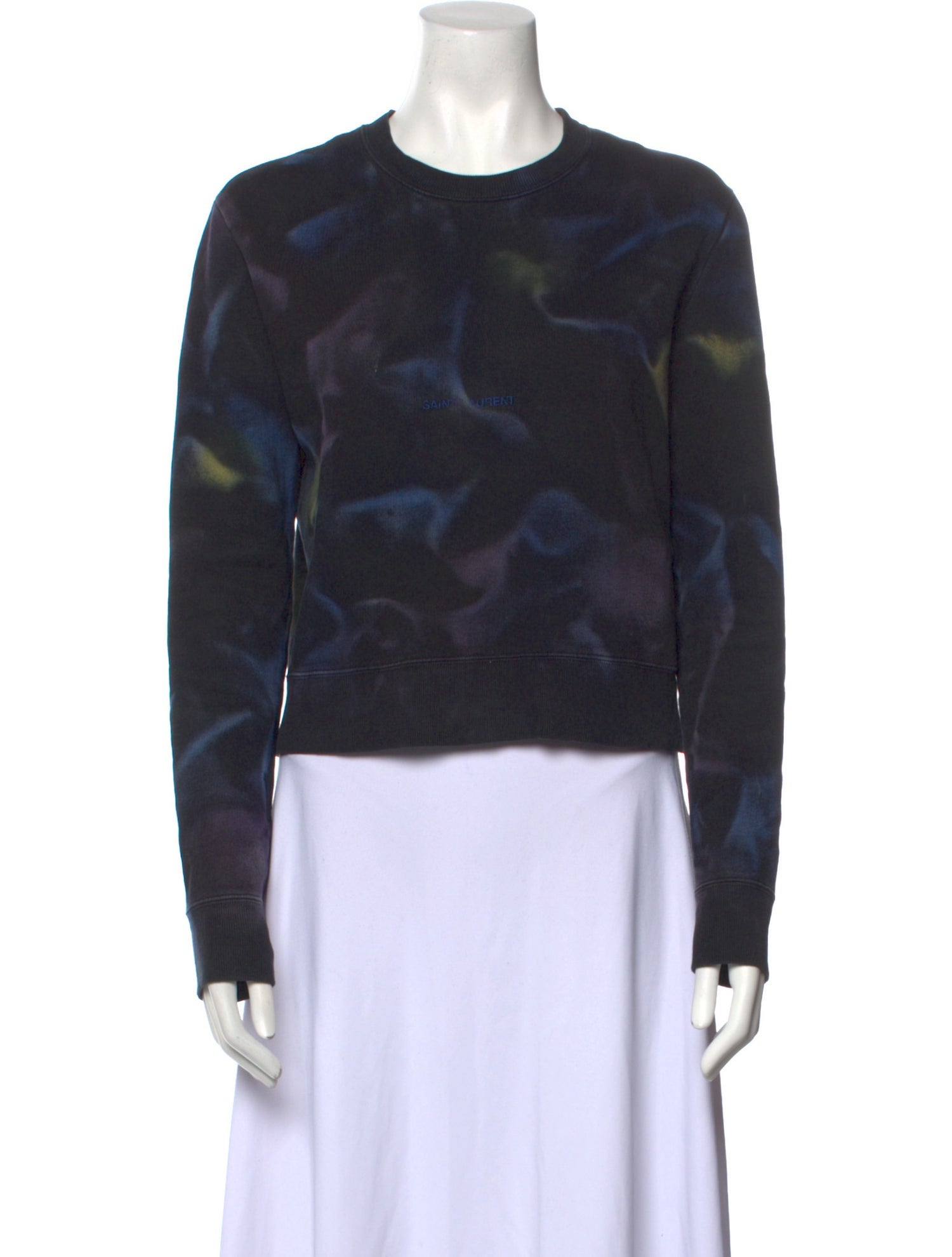 Saint Laurent Printed Crew Neck Sweatshirt