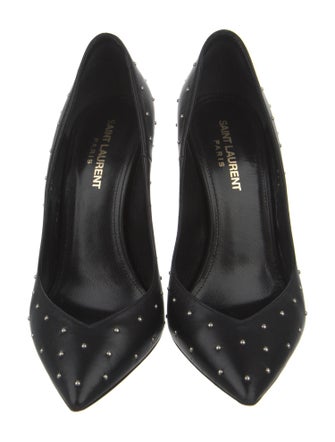 Saint Laurent Leather Studded Accents Pumps