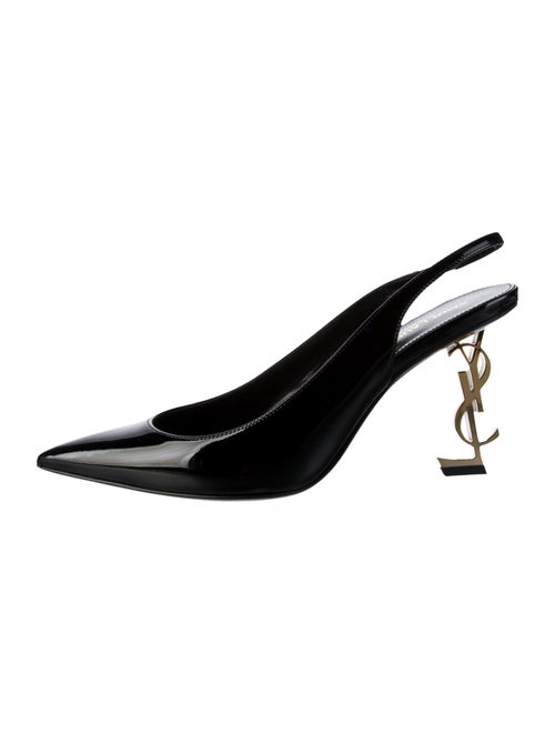 Saint Laurent Patent Leather Slingback Pumps