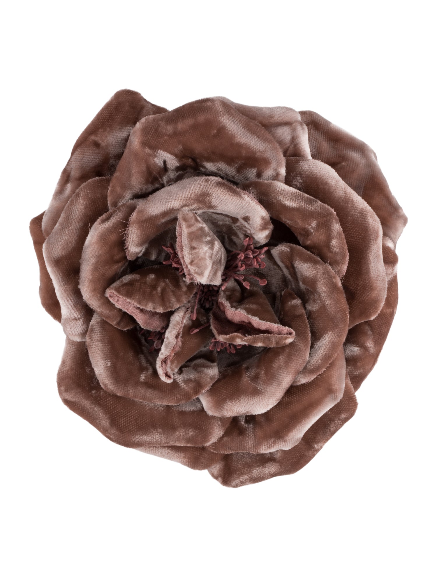 Saint Laurent Velvet Rose Brooch